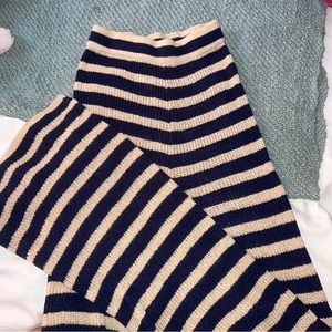 FLAT WHITE stripe linen pants